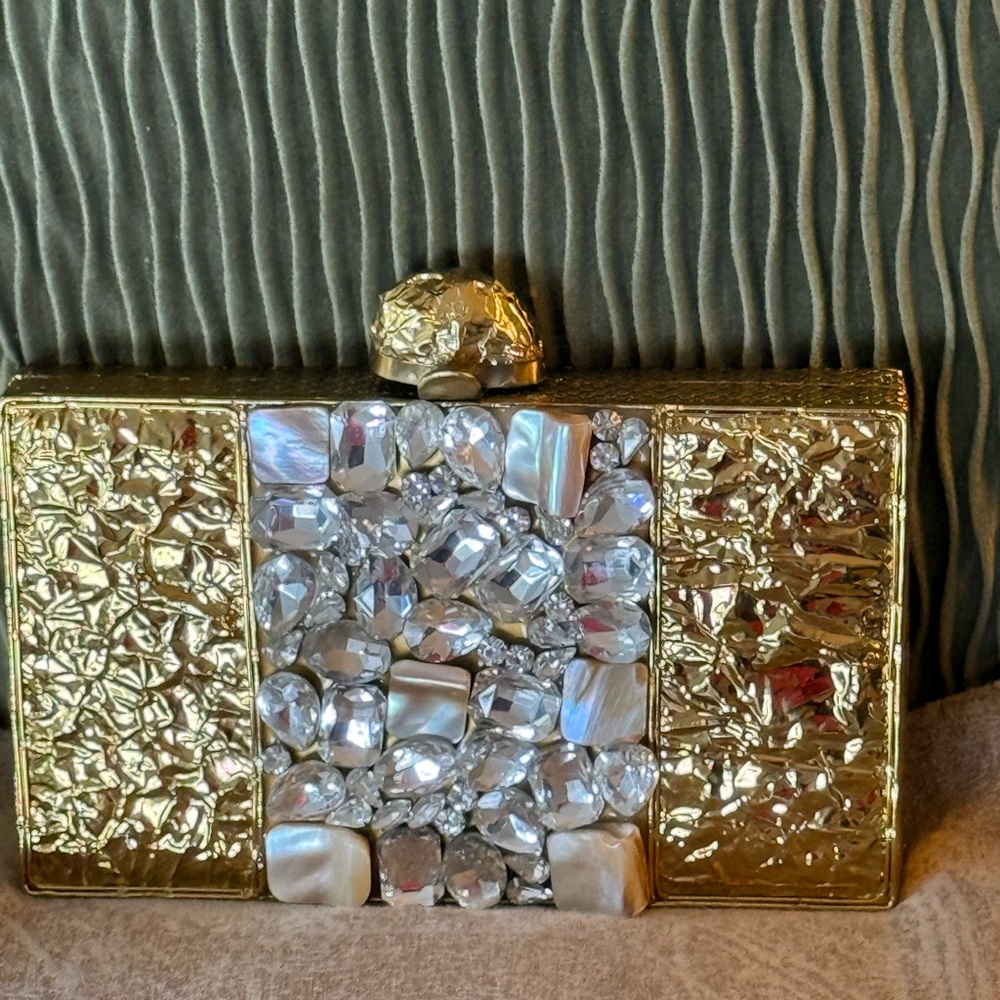 RAMLA Luxurious Gold and Silver Embellished Clutch